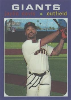 2020 Topps Heritage #THC-546 Jaylin Davis Chrome Purple Refractor