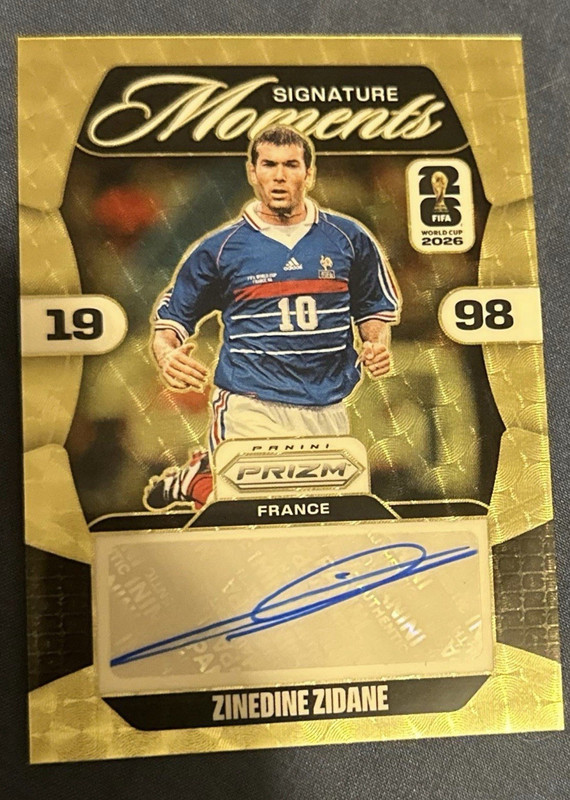 Panini 2026 Prizm FIFA WC Zinedine Zidane Signature Moments SM-ZZ Auto 1/1