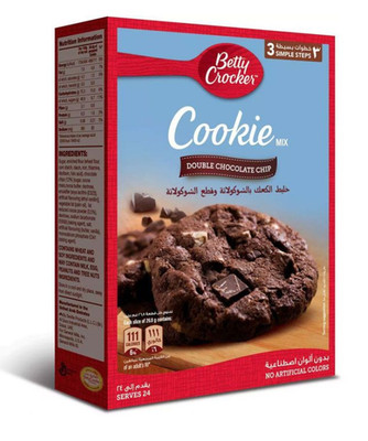 Betty Crocker Double Chocolate Chip Cookie Mix Pulver, reichhaltiger Geschmack