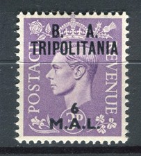 BRITISH TRIPOLITANIA; 1950 early GVI 'B A' Surcharged MINT MNH Unmounted 6l.