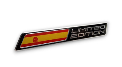 Limited Edition Spanien Aluminium Aufkleber Auto Logo Schriftzug Motorsport