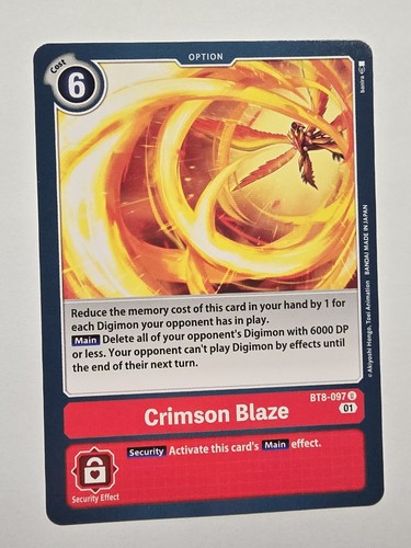 Crimson Blaze [Tamers Pack Foil] #BT8-097 Digimon New Awakening card
