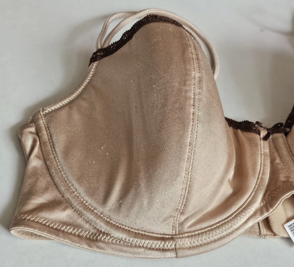 DKNY Women’s Beige Satin Underwire Push Up Bra Size 36D – Lightly Padded Support - Image 2 of 4