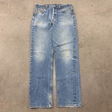 VTG Made in USA Levi's 501 Original Fit Jeans Mens 34x34 Blue Denim Button Fly
