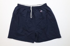 Vintage Champion Mens Size 2XL XXL Faded Above Knee Dad Shorts Navy Blue Cotton