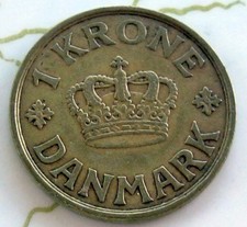 COIN DENMARK 1KR 1940 XF A4