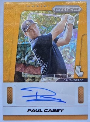 2025 Panini Prizm LIV Paul Casey Throwback Signatures Gold /10 TS-PC Auto