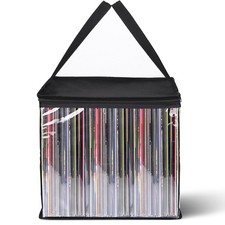 Facmogu Vinyl Record Storage Bag, 12" PVC Clear LP Vinyl Record Storage Bag Hold