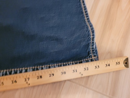 Silver Jeans Mens 36x34 Blue Straight Leg Relaxed Fit Dark Wash Zac Thick Stitch - Picture 8 of 9