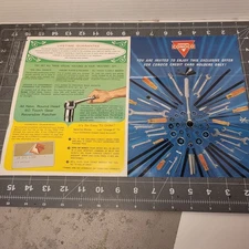 A11 VTG Gas Oil Advertising Conoco  Mustang Tool Set Promotional Fold-Out Poster