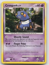 Croagunk 78/123 Mysterious Treasures Pokemon Heavily Played C939