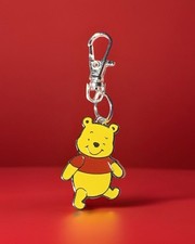 Silver Disney Winnie The Pooh Double Sided Charm Zipper Pull  Keychain Add On 