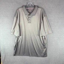 Champion Mens Polo Shirt Size 2XLT Gray Polyester Performance Golf Wicking