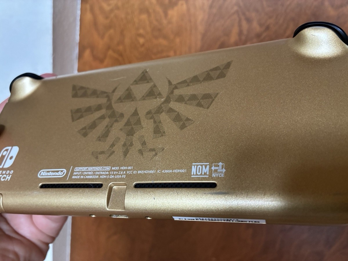 Nintendo Switch Lite Hyrule Edition - No Charger, With Box & 256