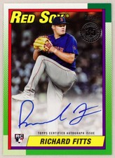 2025 Topps Update 1990 Topps Baseball Auto Richard Fitts #90B2-RF (RC) Red Sox