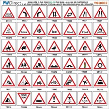 SIGN road safety children crossing red triangle warning men at work max TSQ02D