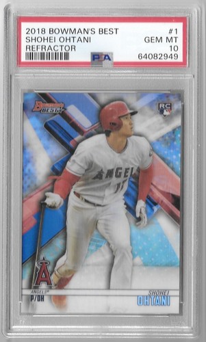 Shohei Ohtani 2018 Bowman’s Best Refractor Rookie #1 PSA 10