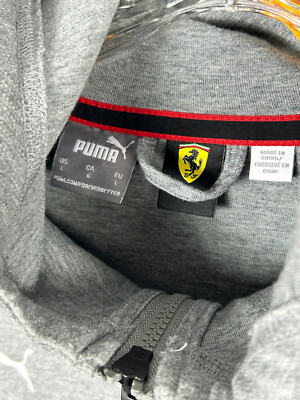 PUMA×Scuderia Ferrari フルジップフーディ グレー Puma FERRARI RACE