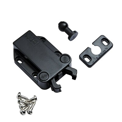 Sugatsune Lamp Non-Magnetic Touch Latch Safe Push Latch, Black MC-37/BLK-1