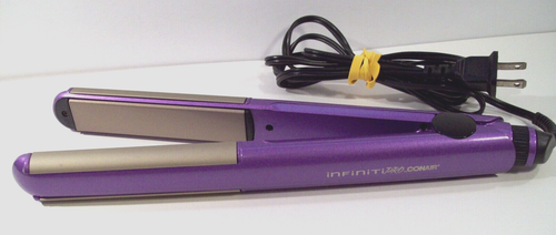 Conair Infiniti Pro 2 In 1 Flat Iron Straightener Curling, CS584R, Purple, Works - Picture 2 of 6