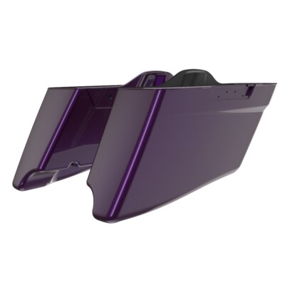 HARD CANDY MYSTIC PURPLE FLAKE CVO Tapered Extended Saddlebag Fits