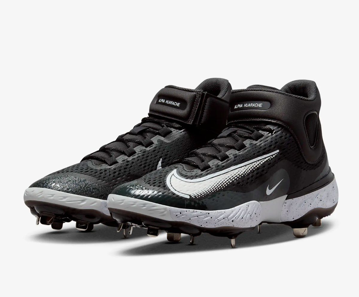 Nike Alpha Huarache Elite 4 Mid Dark Smoke Grey | Men Sizes 7 - 14