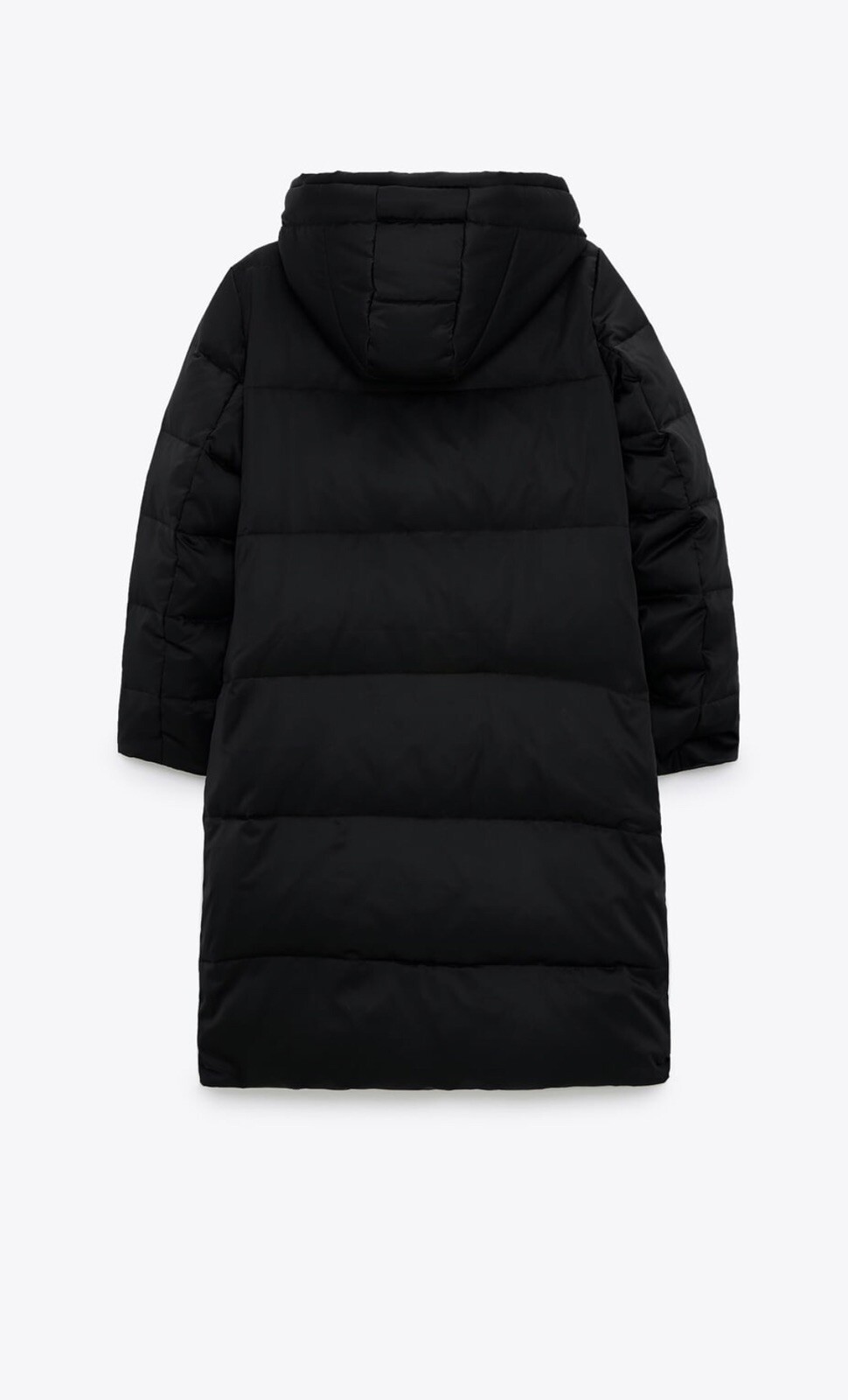 Zara Black & Beige Water Repellent Reversible Long Down Puffer Coat XS UK8 P39XS image 7