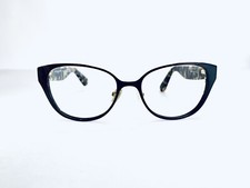 Kate Spade Eyeglasses Cats Eye Black Metal Gold Leopard Temples Jaydee 51 16 140