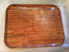 Vtg Johnny’s Bonanza Restaurant Food Tray Saginaw MI Wood Grain Cambro Camtray 