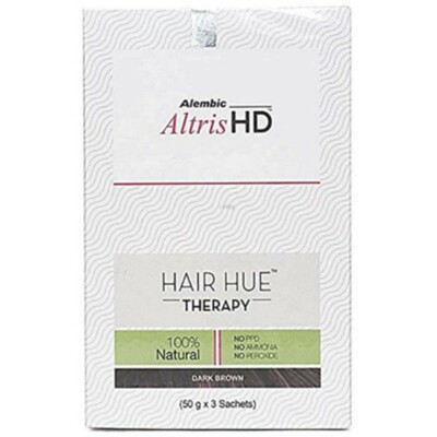 Alembic Altris HD Hair Hue Therapy -100% Dark Brown 50g X 3 Sachets