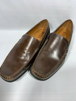 Ecco 590 Leather Driving Moc Slip On Loafers Brown Comfort Shoe Men\'s 47 | US 14 Ecco Mens 590 Brown Leather Slip On Driving Moc Loafer Shoes  main image 2