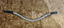 3 Rows Rose Pink Crystal U Shape Leather Browband For Horse Bridle Tack english