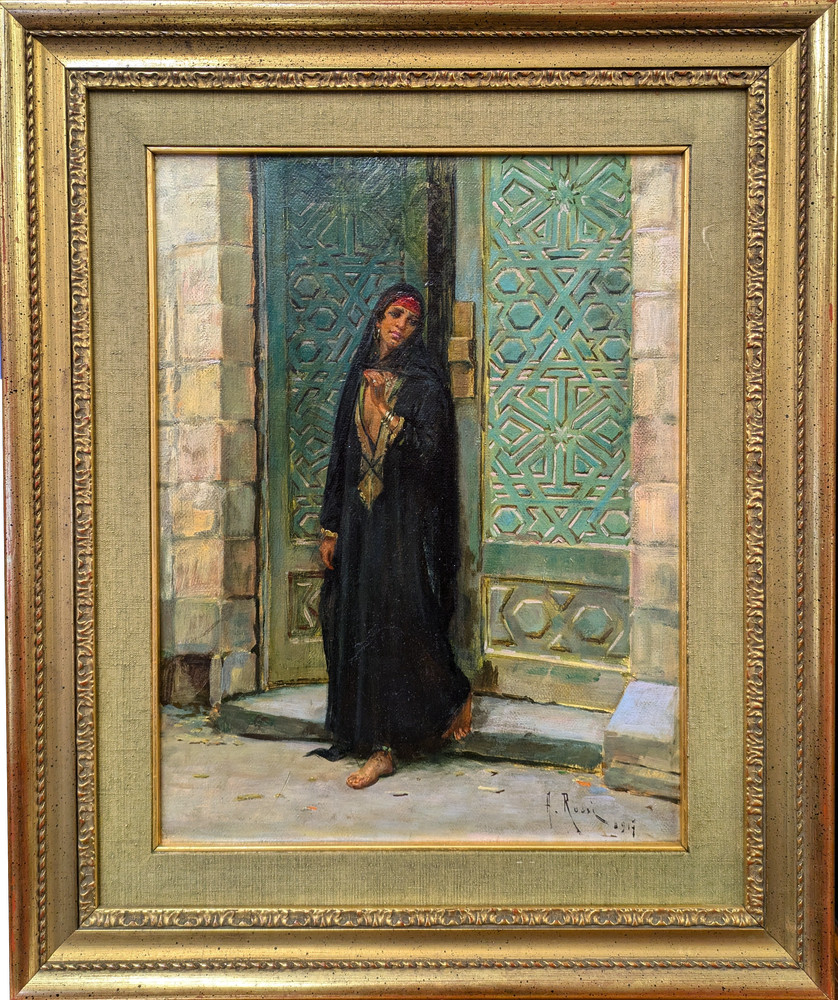Alberto Rossi (1858-1936) – Femenino Figura, Aceite En Cartón