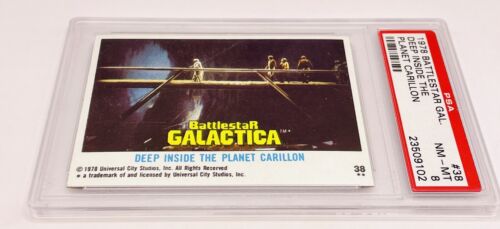 1978 Battlestar Galactica Trading Card #38 PSA Graded 8 The Planet Carillon - Picture 8 of 11