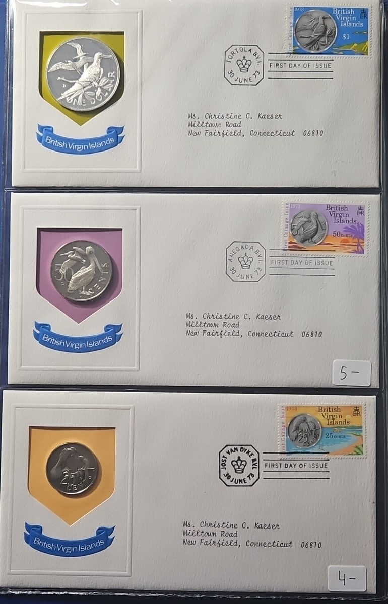 1973年 ブリティッシュバージンアイランド 記念硬貨セット 1973-british-virgin-islands-6-