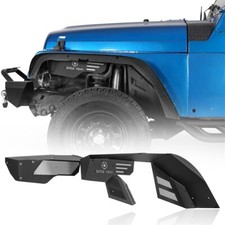 2pcs Black Steel Front Inner Fender Mud Guard For Jeep Wrangler Tj 1997-2006