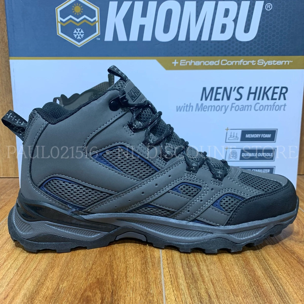 KHOMBU Men s Hiker Luke All Seasons Boots Gray Sizes