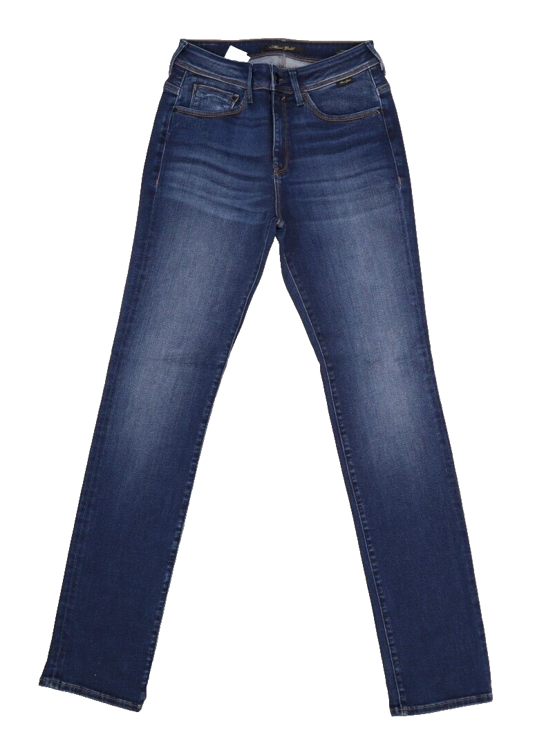 Mavi Kendra High Rise Straight Leg Denim Blue Jeans Dark Wash Womens 27/32