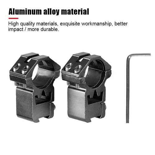 2PCS Tactical 25.4mm 1" Scope Ring Mount High Profile Fit 11mm Dovetail Rail - Picture 2 of 10