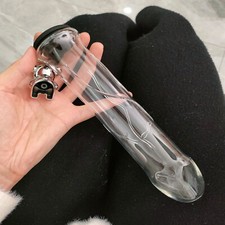 BDSM Hollow Glass Dildo G-spot add Water Pyrex Anal Butt Massage Plug Sex Toy UK
