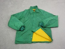 Vintage Swingster Jacket Mens Large Green Gold Sherpa 70s 60s Farmer Made in USA