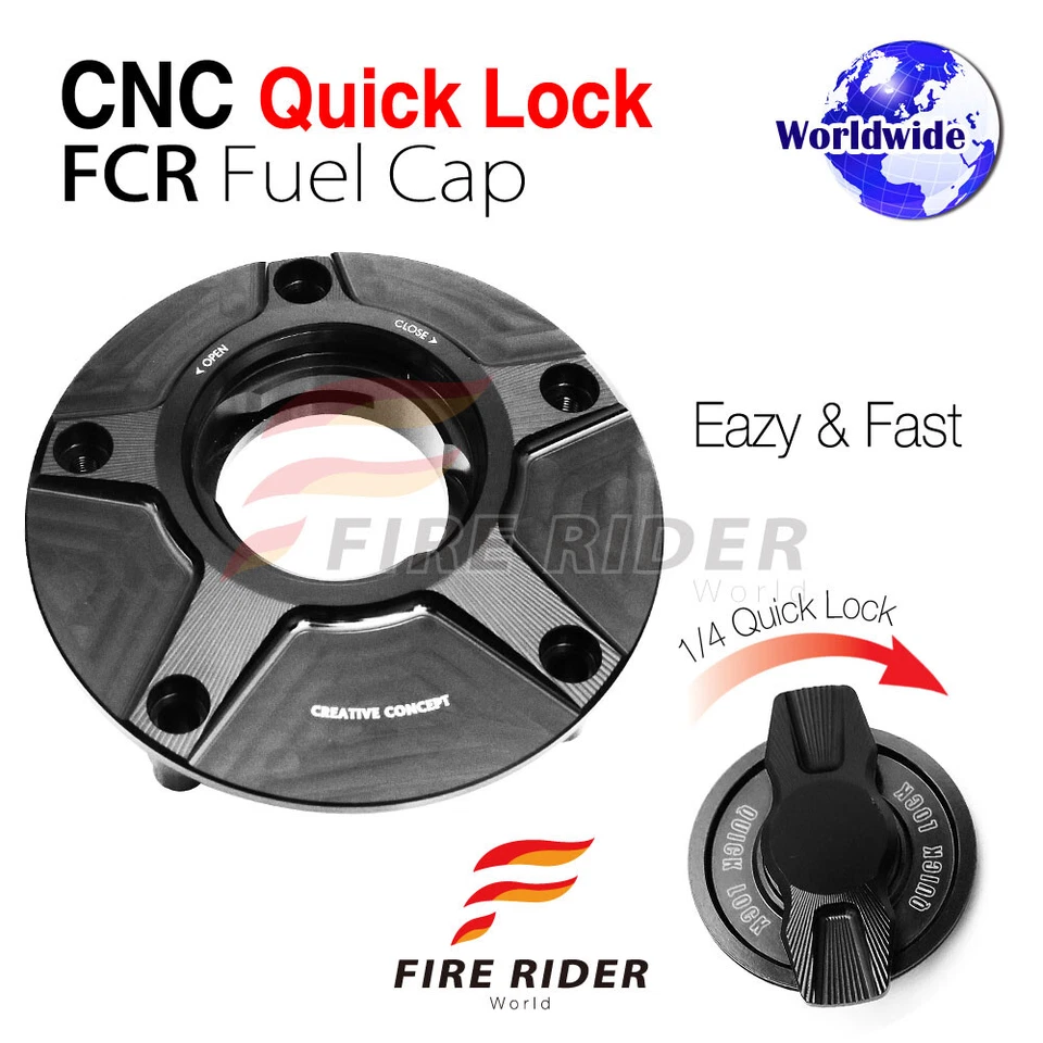 Tapa de combustible de gas de liberación rápida CNC 4 colores para Ducati ST3 Yamaha YZF R1 R6 MV Agusta Foto 2 de 4