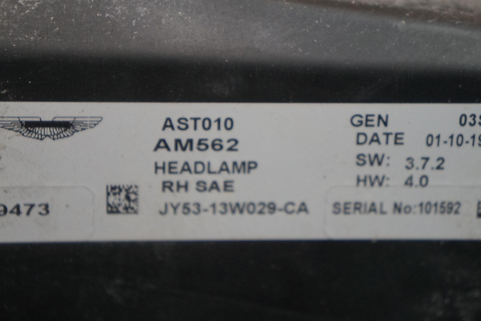 Right Passenger Headlight Headlamp Assembly JY53-13W029-CA Aston Martin DB11 20