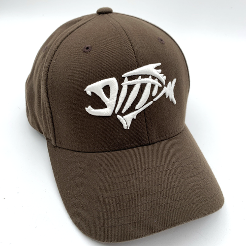 G. Loomis Fishing Gear Hat Sz Med-XL 7 3/8-8 Flexfit Baseball Brown Wool Blend