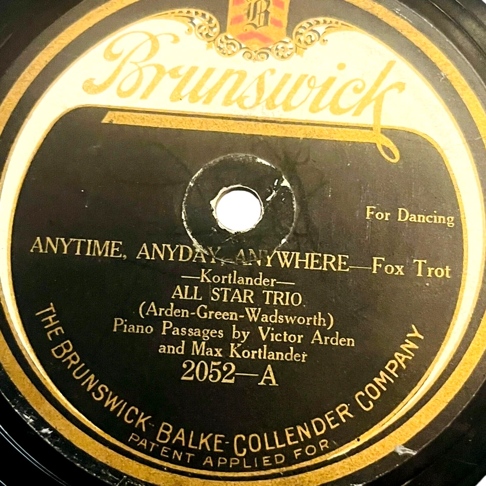 All Star Trio / Vernon Trio - Anytime, Anyday, Anywhere / My Wonder Girl - 10" - Image 2 of 4