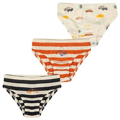 3 Pc. Boy's Cotton Briefs  Multicolor Cotton Innerwear Underwear Car 3-12 Yrs