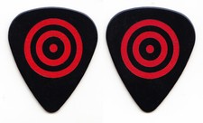 U2 Bono Edge Double Bullseye Black/Red Foil Guitar Pick - 2005 Vertigo Tour