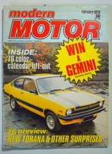 Vintage 1976 MODERN MOTOR MAGAZINE Escort GHIA Statesman Caprice Jaguar XJ-S