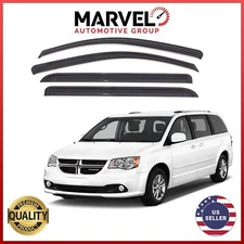 Out-Channel Window Visor Rain Guard Deflectors for Dodge Grand Caravan 2008-2020
