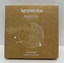 Nespresso Barista Limited Ed Aluminum Coasters Summer 2024 Mandarin Orange EUC
